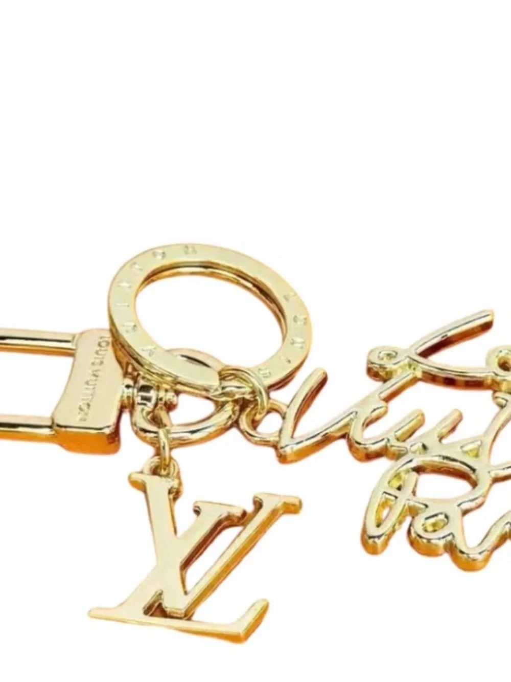 Louis Vuitton Gold Script Key Charm - Picture 2 of 4